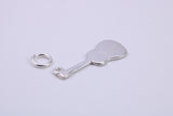 Guitar Charm, Traditional Charm, Made from Solid 925 Grade Sterling Silver, Complete with Attachment Link