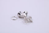 Wedding Bells Charm, Traditional Charm, Made from Solid 925 Grade Sterling Silver, Complete with Attachment Link