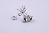 Wedding Bells Charm, Traditional Charm, Made from Solid 925 Grade Sterling Silver, Complete with Attachment Link