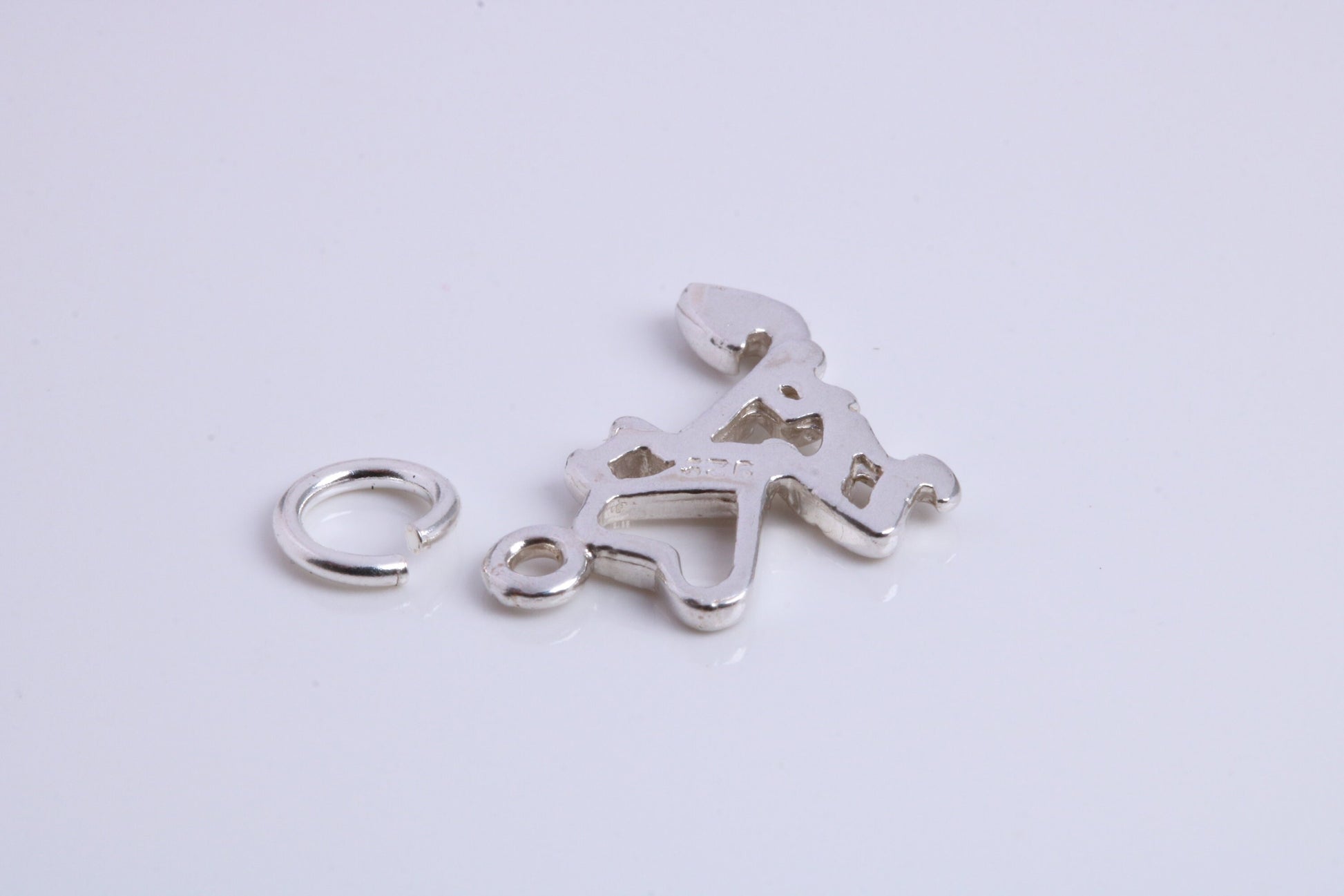 Love Jazz Charm, Traditional Charm, Made from Solid 925 Grade Sterling Silver, Complete with Attachment Link