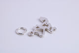 Love Jazz Charm, Traditional Charm, Made from Solid 925 Grade Sterling Silver, Complete with Attachment Link
