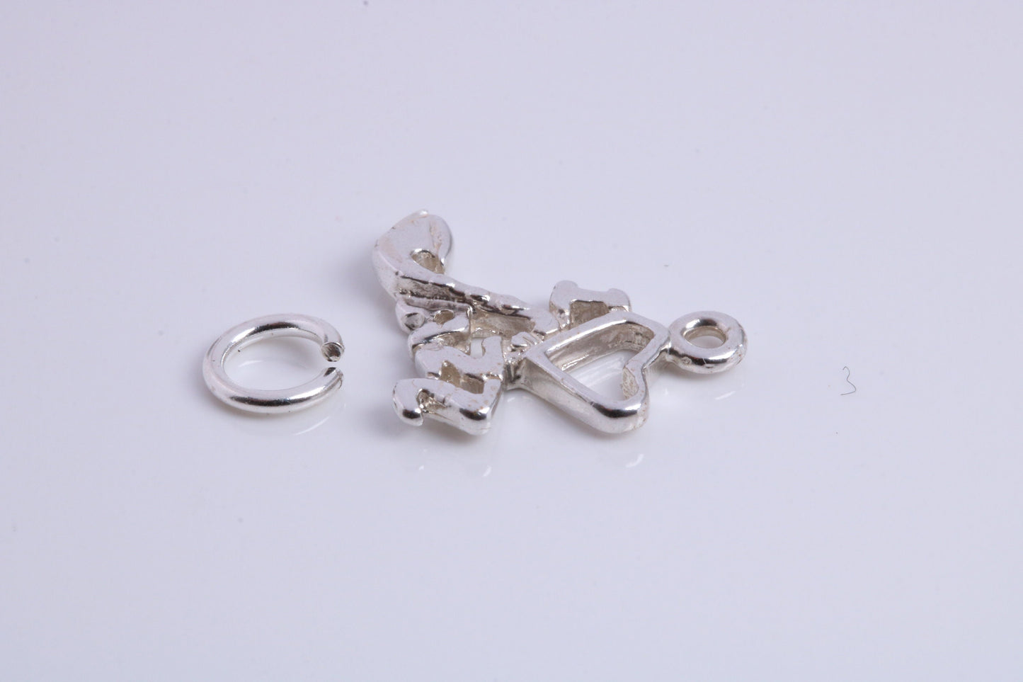 Love Jazz Charm, Traditional Charm, Made from Solid 925 Grade Sterling Silver, Complete with Attachment Link