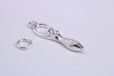 Spiral Goddess Charm, Traditional Charm, Made from Solid 925 Grade Sterling Silver, Complete with Attachment Link