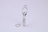 Spiral Goddess Charm, Traditional Charm, Made from Solid 925 Grade Sterling Silver, Complete with Attachment Link