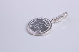 Peace, Joy and Wish Charm, Traditional Charm, Made from Solid 925 Grade Sterling Silver, Complete with Attachment Link