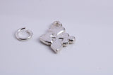 Playing Cards Symbols Charm, Traditional Charm, Made from Solid 925 Grade Sterling Silver, Complete with Attachment Link