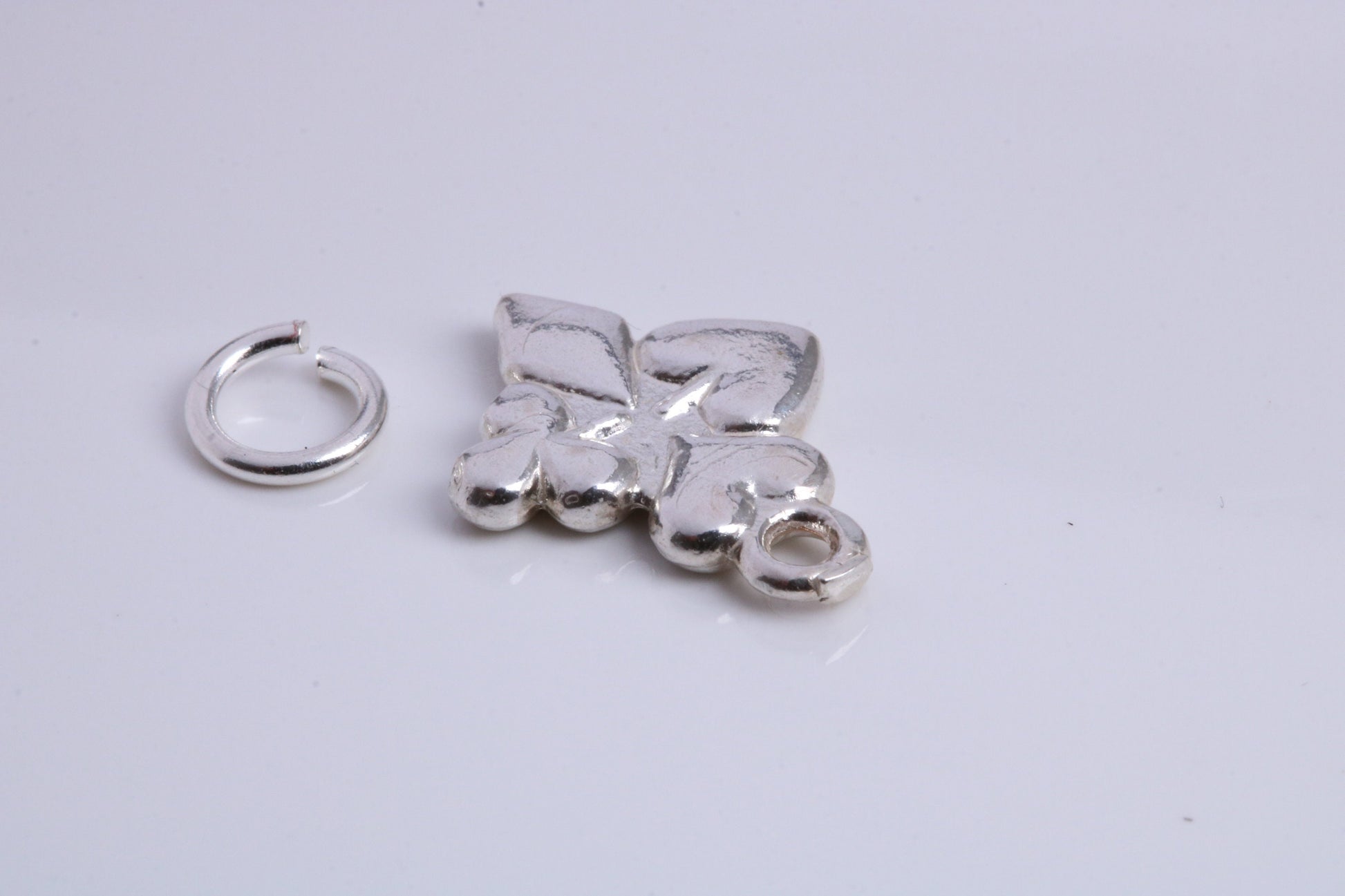 Playing Cards Symbols Charm, Traditional Charm, Made from Solid 925 Grade Sterling Silver, Complete with Attachment Link