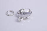 Star Fish Fossil Charm, Traditional Charm, Made from Solid 925 Grade Sterling Silver, Complete with Attachment Link