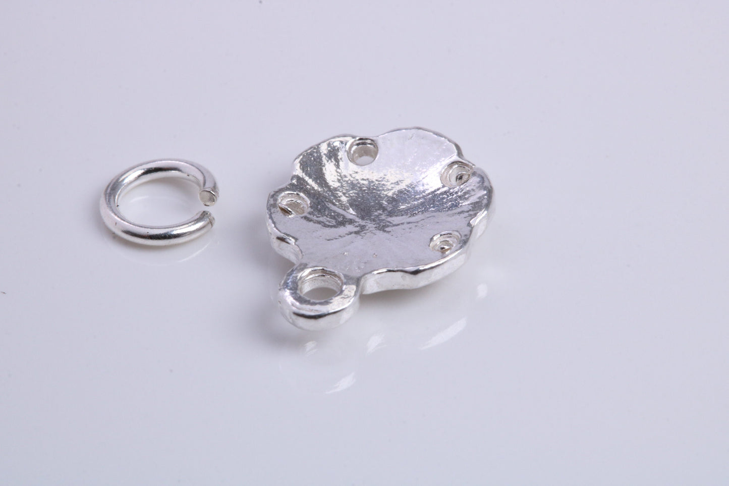 Star Fish Fossil Charm, Traditional Charm, Made from Solid 925 Grade Sterling Silver, Complete with Attachment Link