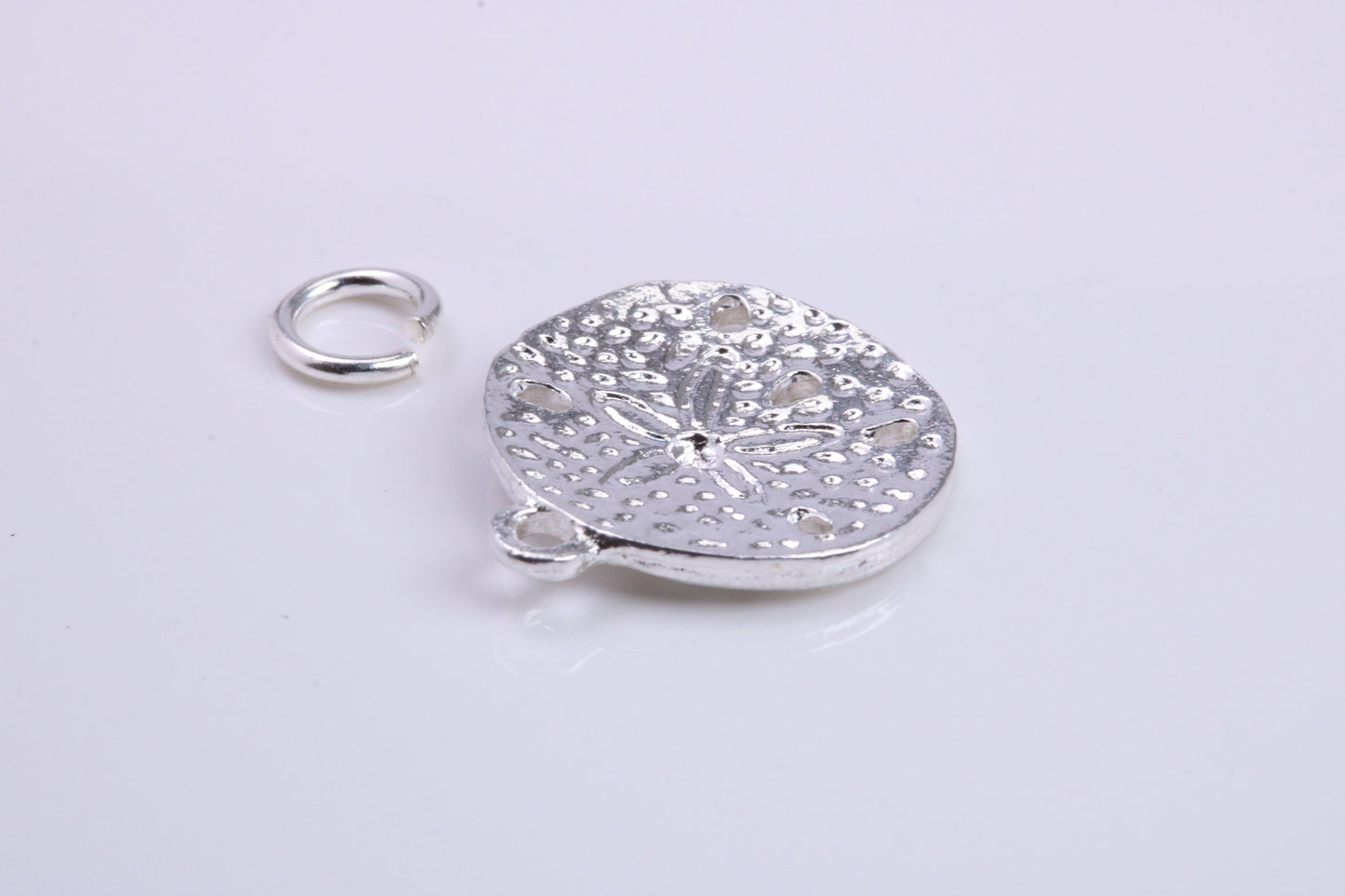 Star Fish Fossil Charm, Traditional Charm, Made from Solid 925 Grade Sterling Silver, Complete with Attachment Link