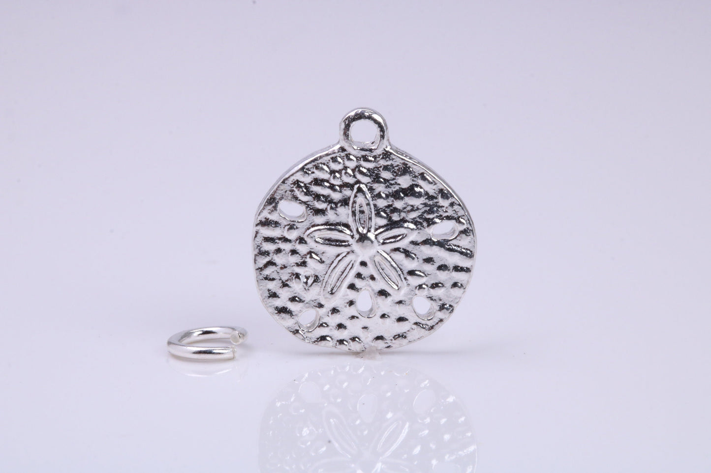Star Fish Fossil Charm, Traditional Charm, Made from Solid 925 Grade Sterling Silver, Complete with Attachment Link