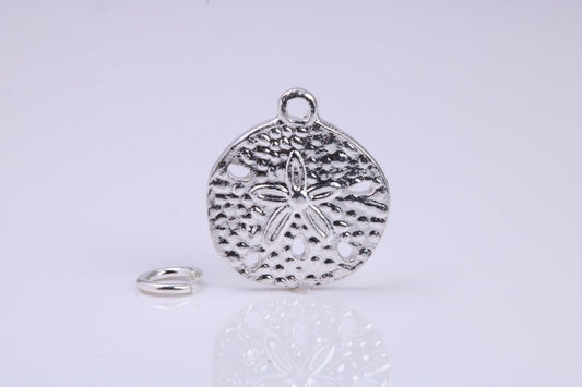 Star Fish Fossil Charm, Traditional Charm, Made from Solid 925 Grade Sterling Silver, Complete with Attachment Link