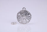 Star Fish Fossil Charm, Traditional Charm, Made from Solid 925 Grade Sterling Silver, Complete with Attachment Link