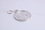 10 Cents Charm, Traditional Charm, Made from Solid 925 Grade Sterling Silver, Complete with Attachment Link