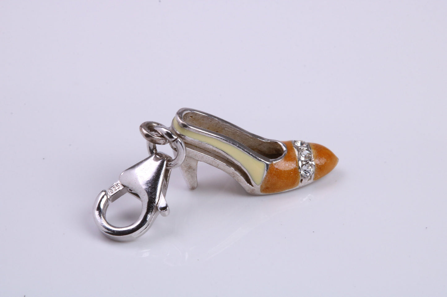 Stiletto Charm, Traditional Charm, Made from Solid 925 Grade Sterling Silver, Complete with Attachment Link