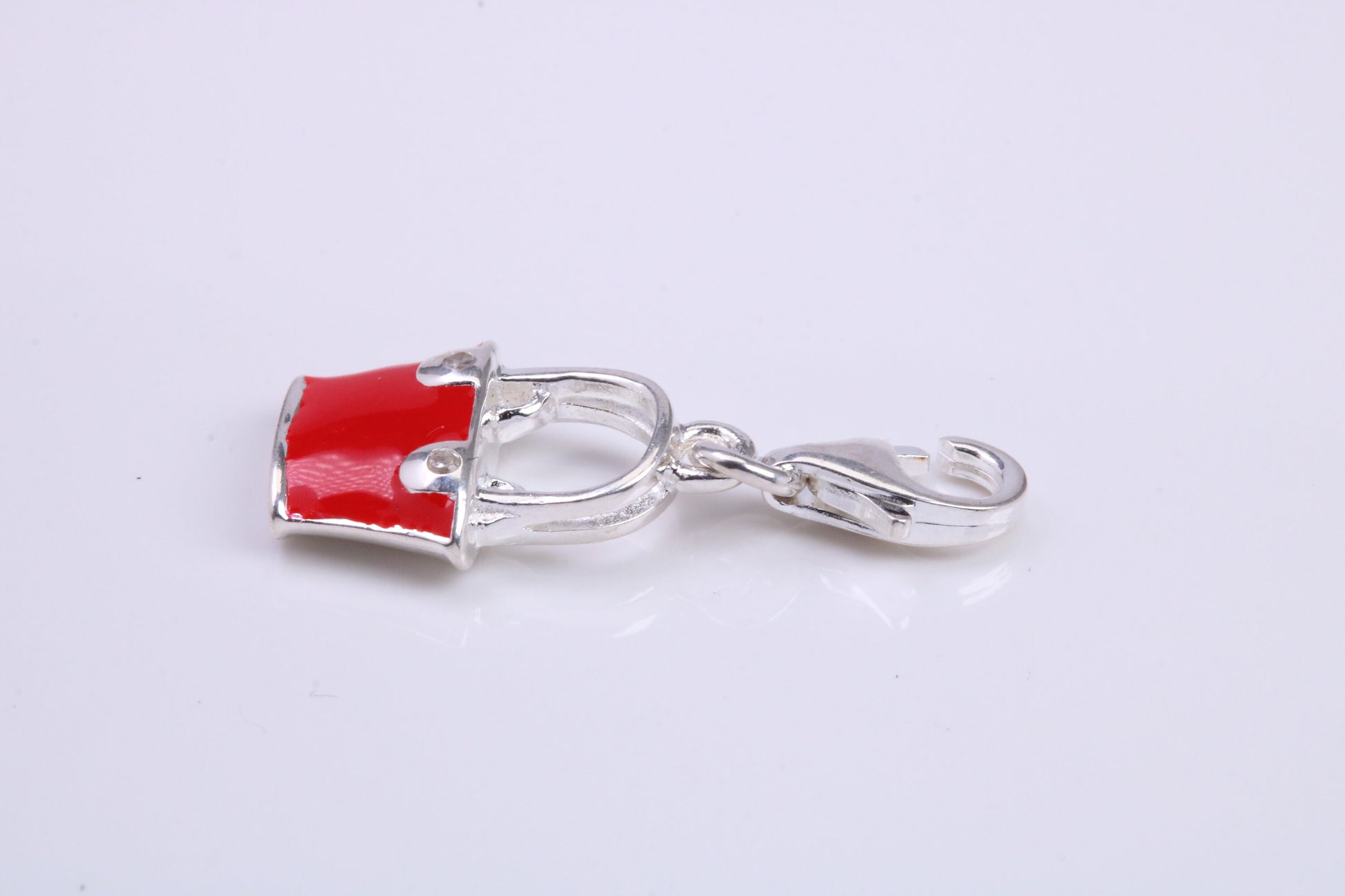 Hand Bag Charm, Traditional Charm, Made from Solid 925 Grade Sterling Silver, Complete with Attachment Link