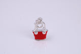 Hand Bag Charm, Traditional Charm, Made from Solid 925 Grade Sterling Silver, Complete with Attachment Link