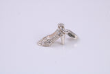 Stiletto Charm, Traditional Charm, Made from Solid 925 Grade Sterling Silver, Complete with Attachment Link