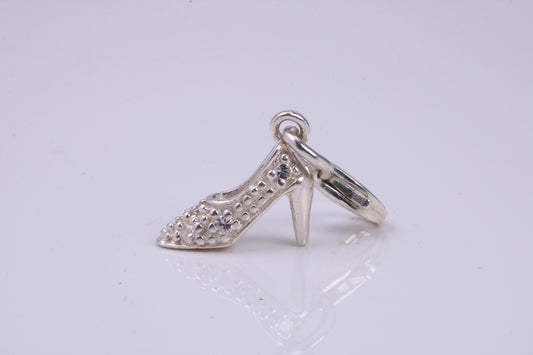 Stiletto Charm, Traditional Charm, Made from Solid 925 Grade Sterling Silver, Complete with Attachment Link
