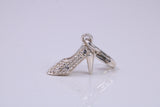 Stiletto Charm, Traditional Charm, Made from Solid 925 Grade Sterling Silver, Complete with Attachment Link