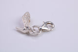 Stiletto Charm, Traditional Charm, Made from Solid 925 Grade Sterling Silver, Complete with Attachment Link