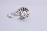 Pearl Shell Clam Charm, Traditional Charm, Made from Solid 925 Grade Sterling Silver, Complete with Attachment Link