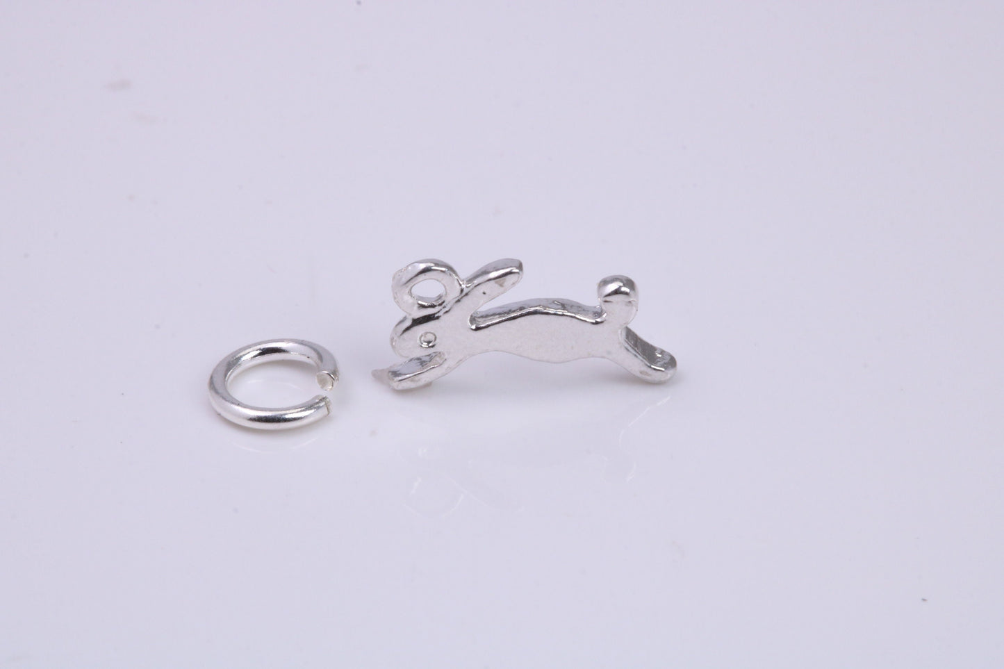 Hare Charm, Traditional Charm, Made from Solid 925 Grade Sterling Silver, Complete with Attachment Link