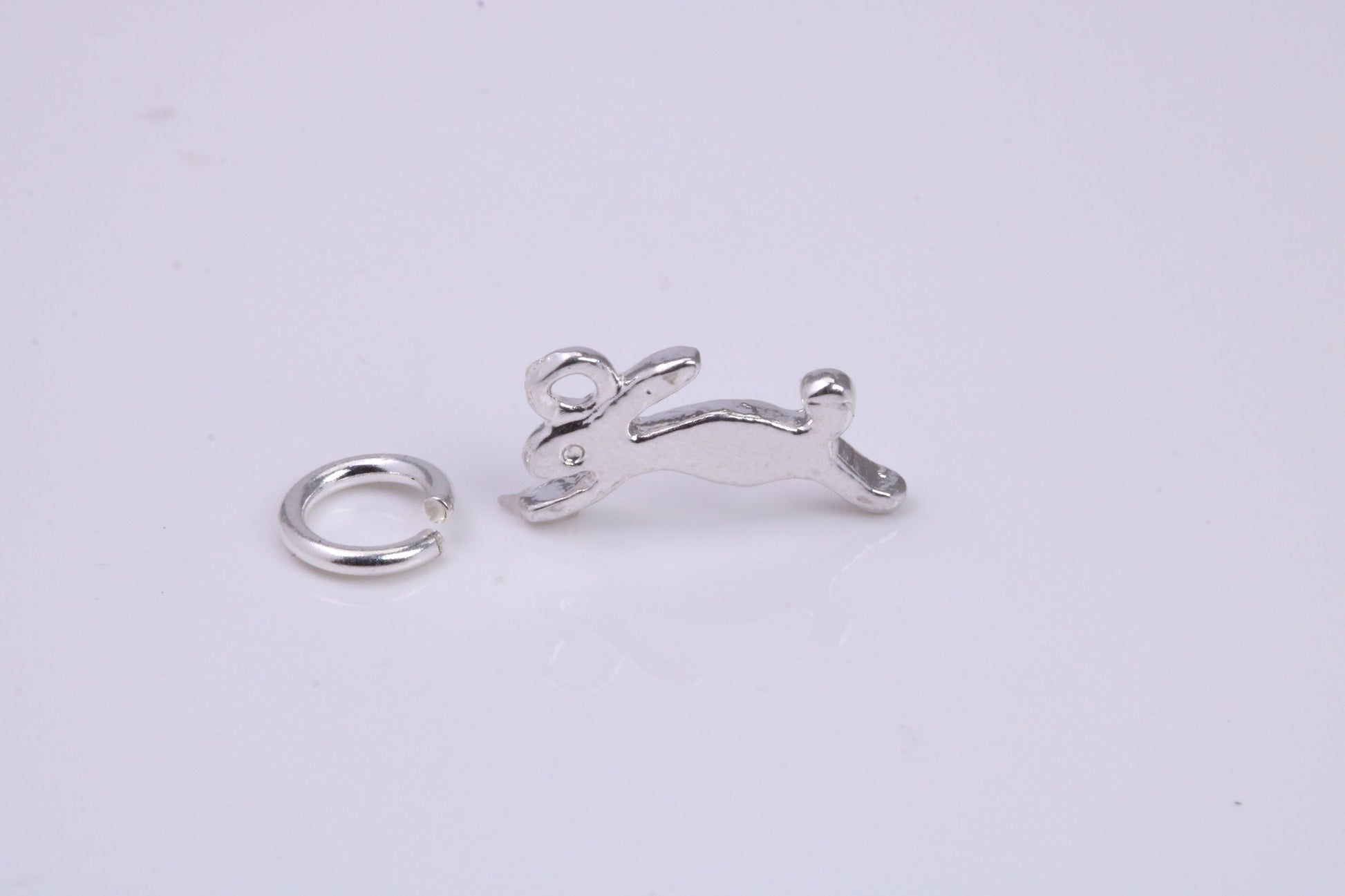 Hare Charm, Traditional Charm, Made from Solid 925 Grade Sterling Silver, Complete with Attachment Link