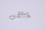 Hare Charm, Traditional Charm, Made from Solid 925 Grade Sterling Silver, Complete with Attachment Link