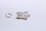 Butterfly Charm, Traditional Charm, Made from Solid 925 Grade Sterling Silver, Complete with Attachment Link