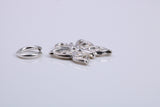 Butterfly Charm, Traditional Charm, Made from Solid 925 Grade Sterling Silver, Complete with Attachment Link