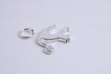 Cat Charm, Traditional Charm, Made from Solid 925 Grade Sterling Silver, Complete with Attachment Link