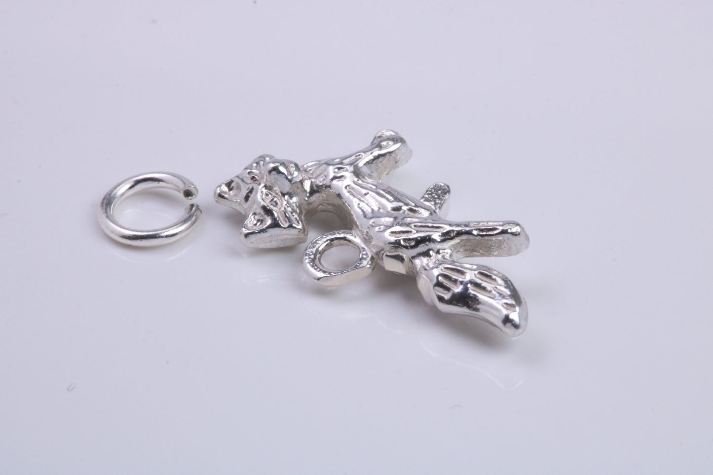 Fox Charm, Traditional Charm, Made from Solid 925 Grade Sterling Silver, Complete with Attachment Link