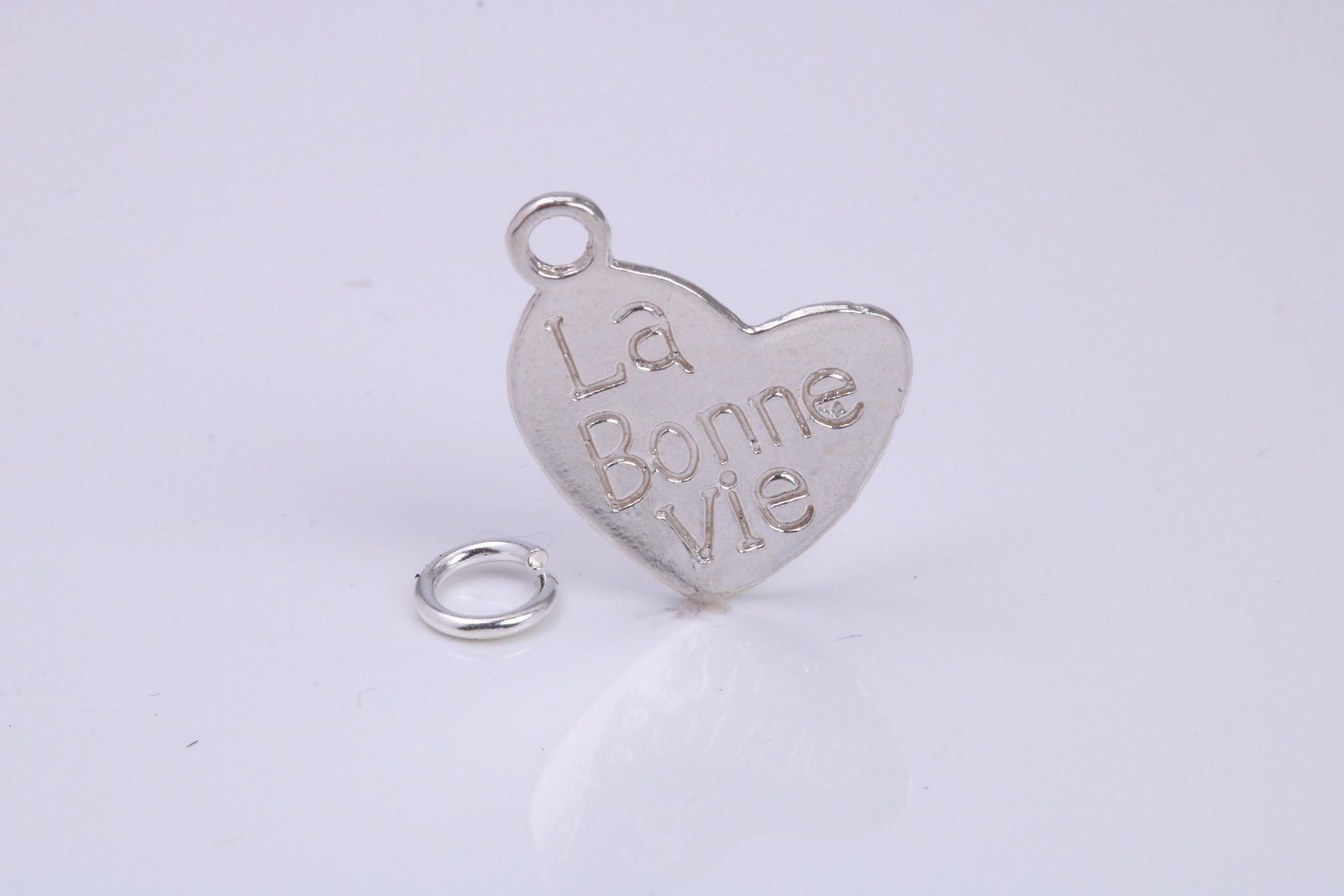 La Bonne Vie Charm, Traditional Charm, Made from Solid 925 Grade Sterling Silver, Complete with Attachment Link