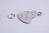 La Bonne Vie Charm, Traditional Charm, Made from Solid 925 Grade Sterling Silver, Complete with Attachment Link