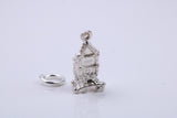 Throne Charm, Traditional Charm, Made from Solid 925 Grade Sterling Silver, Complete with Attachment Link