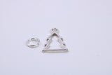 Christmas Tree Charm, Traditional Charm, Made from Solid 925 Grade Sterling Silver, Complete with Attachment Link