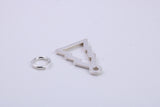 Christmas Tree Charm, Traditional Charm, Made from Solid 925 Grade Sterling Silver, Complete with Attachment Link