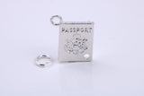 Passport Charm, Traditional Charm, Made from Solid 925 Grade Sterling Silver, Complete with Attachment Link