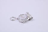 Drum Set Charm, Traditional Charm, Made from Solid 925 Grade Sterling Silver, Complete with Attachment Link