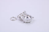 Drum Set Charm, Traditional Charm, Made from Solid 925 Grade Sterling Silver, Complete with Attachment Link