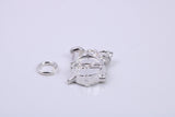 Drum Set Charm, Traditional Charm, Made from Solid 925 Grade Sterling Silver, Complete with Attachment Link