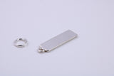 Chocolate Bar Charm, Made from Solid Cast Silver, Complete with Attachment Link