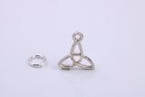 Trinity Knot Charm, Traditional Charm, Made from Solid 925 Grade Sterling Silver, Complete with Attachment Link