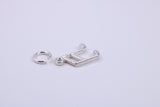 Musical Beam Note Charm, Traditional Charm, Made from Solid 925 Grade Sterling Silver, Complete with Attachment Link