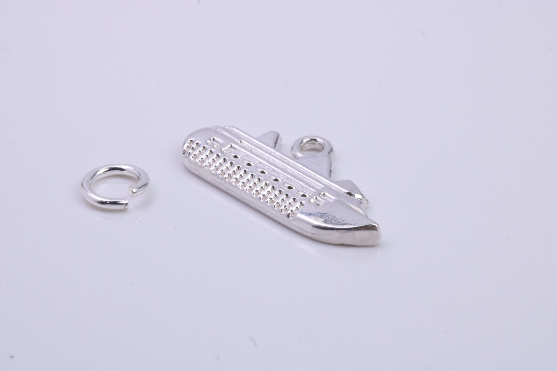 Cruise Ship Charm, Traditional Charm, Made from Solid 925 Grade Sterling Silver, Complete with Attachment Link