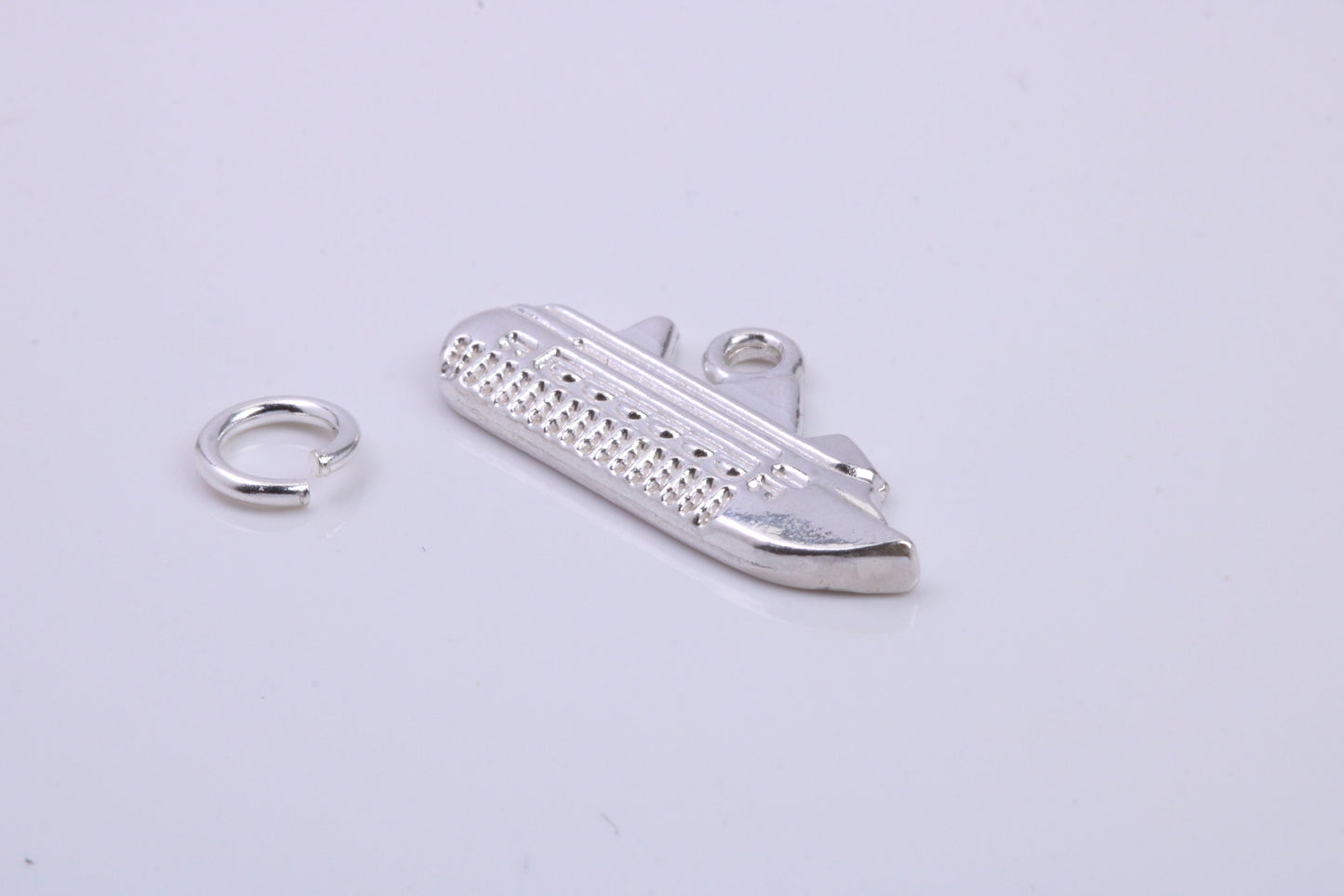 Cruise Ship Charm, Traditional Charm, Made from Solid 925 Grade Sterling Silver, Complete with Attachment Link