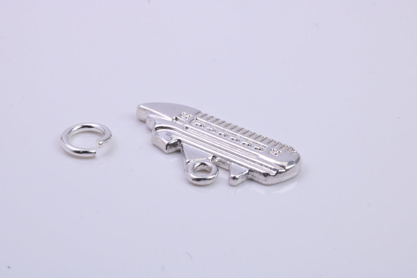 Cruise Ship Charm, Traditional Charm, Made from Solid 925 Grade Sterling Silver, Complete with Attachment Link