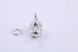 Garden Watering Can Charm, Traditional Charm, Made from Solid 925 Grade Sterling Silver, Complete with Attachment Link