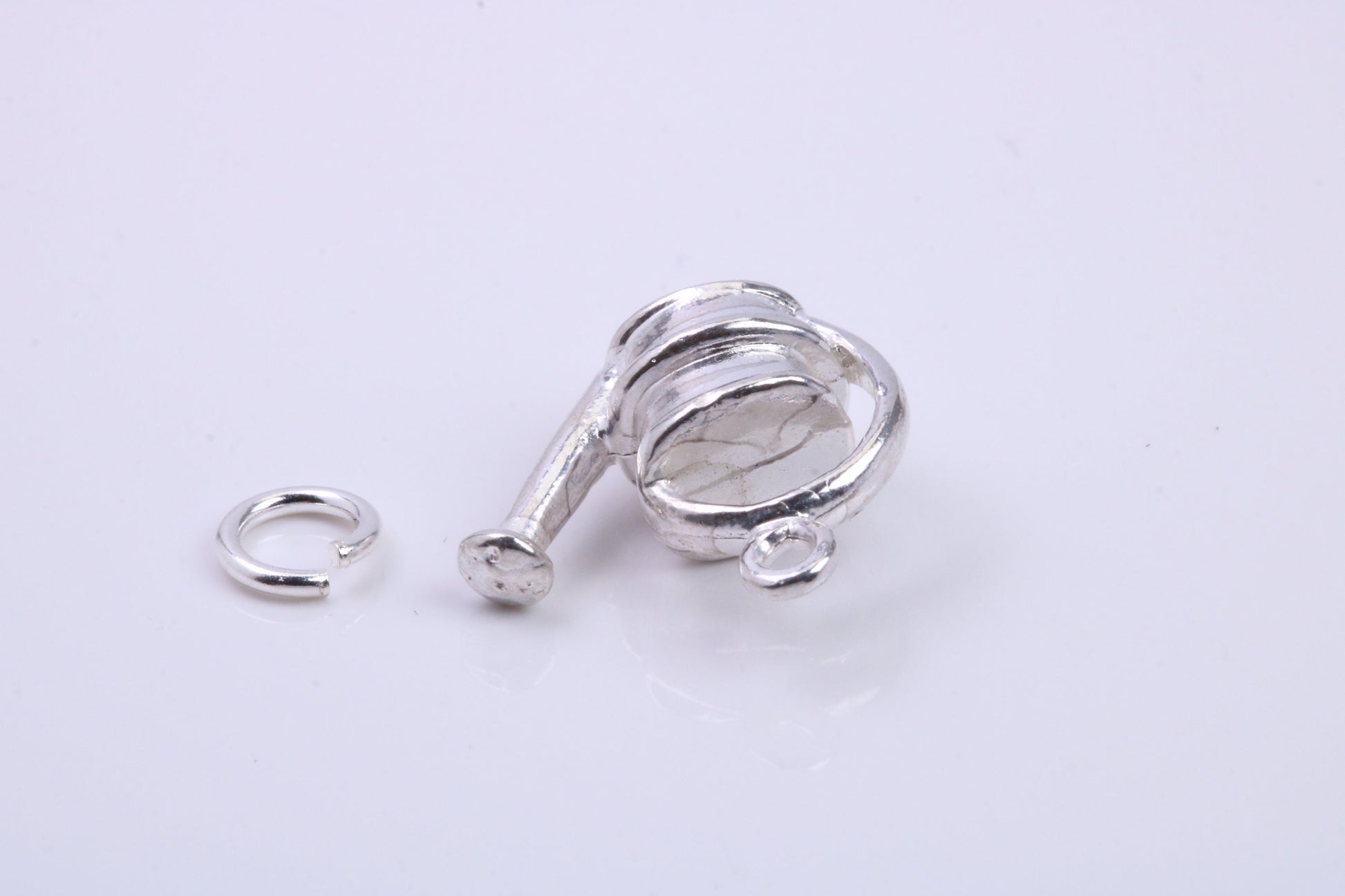 Garden Watering Can Charm, Traditional Charm, Made from Solid 925 Grade Sterling Silver, Complete with Attachment Link